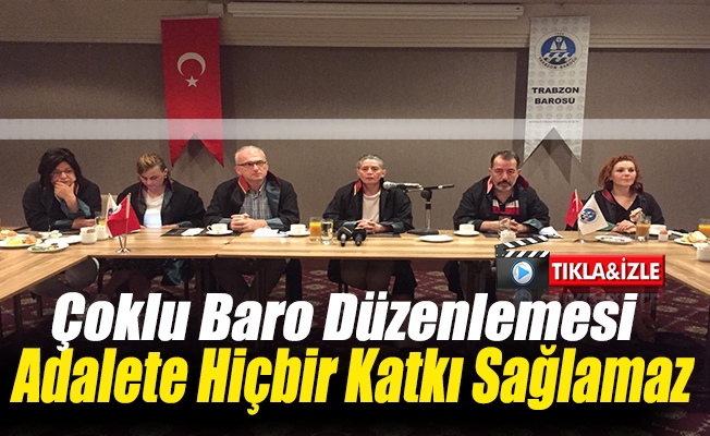 Bugün TBMM Gündemine gelen Çoklu Baro Sistemi ile ilgili bugün Trabzon Baro Başkanı Sibel Suiçmez bir basın açıklaması düzenledi.