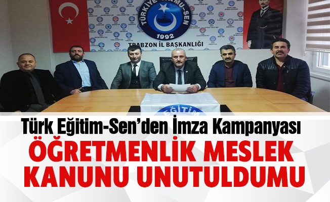 Türk Eğitim-Sen  Trabzon 1’nolu Şubesin den imza kampanyası