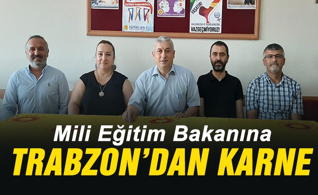 Milli Eğitim Bakanına Trabzon'dan karne