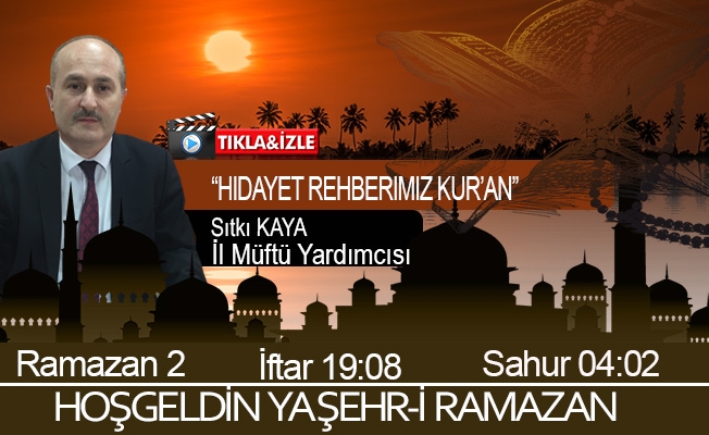 16 Nisan 2021 Trabzon iftar vakti "Hoş Geldin Kuran Ayı Ramazan”"