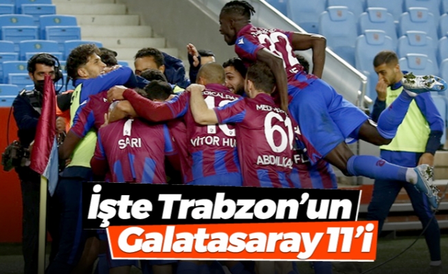 Trabzonspor'un Galatasaray muhtemel 11'i!