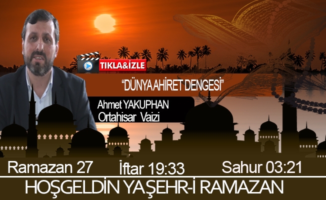 09 Mayıs 2021 Trabzon iftar vakti "Dünya Ahiret Dengesi”