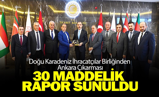 Doğu Karadeniz İhracatçılar Birliğinden Ankara Çıkarması