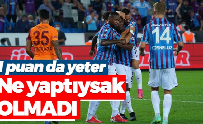 Trabzonspor Galatasaray'a 2 puan kaptırdı