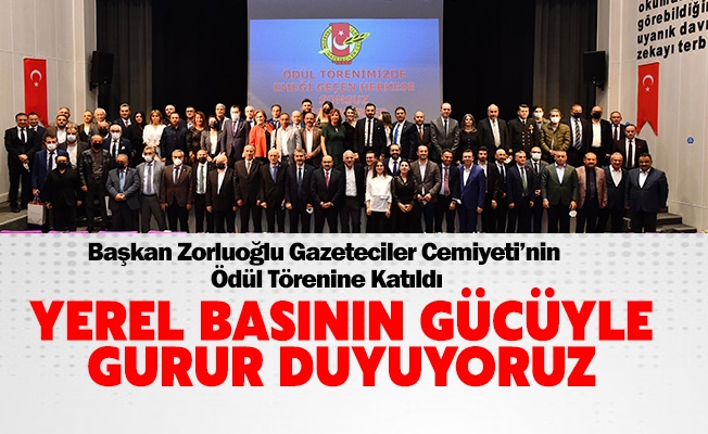 Başkan Zorluoğlu Gazeteciler Cemiyeti’nin Ödül Törenine Katıldı