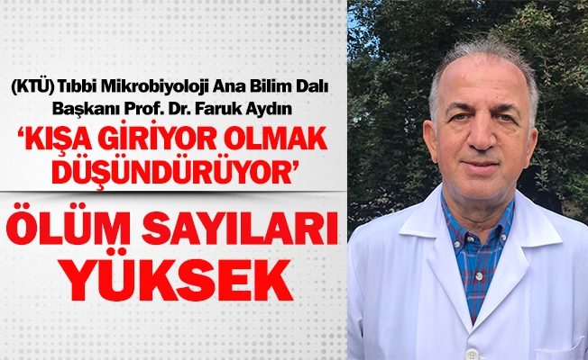 (KTÜ) Tıbbi Mikrobiyoloji Ana Bilim Dalı Başkanı Prof. Dr. Faruk Aydın, ‘Kışa Giriyor Olmak Düşündürüyor’