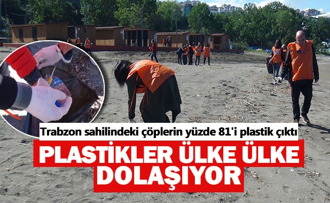 Trabzon’da plajdan toplanan 30 kilo çöpün yüzde 81’i plastik çıktı