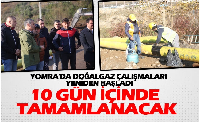 Yomra'da Doğalgaz Çalışmaları Yeniden Başladı