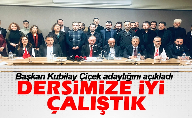 Başkan Çiçek, milletvekili aday adaylığını açıkladı