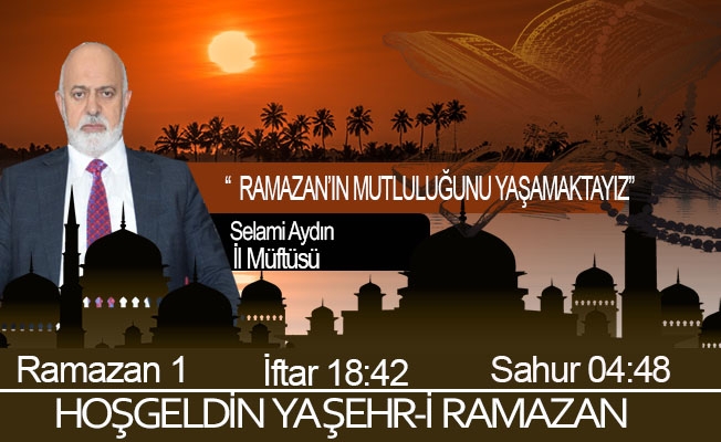 Trabzon İl Müftüsü Selami Aydın, Bir Ramazan ayına daha kavuşmanın huzur ve mutluluğunu yaşamaktayız