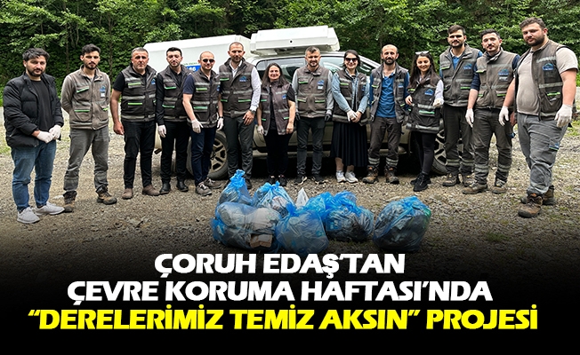Çoruh Edaş’tan Çevre Koruma Haftası’nda “Derelerimiz Temiz Aksın” Projesi